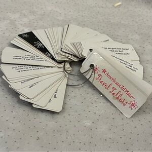 American Girl Place Travel Talkers Conversation Starters Set Keychain - Retired